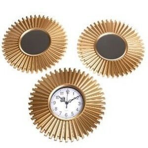 Ceas de perete Sunny, diam. 25 cm, plastic, set 3 buc. imagine