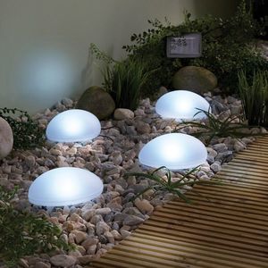 4 lămpi solare Pietricele imagine