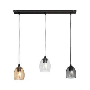 Lustră pe cablu BRILLANT 3xE27/15W/230V bej/transparentă/gri imagine