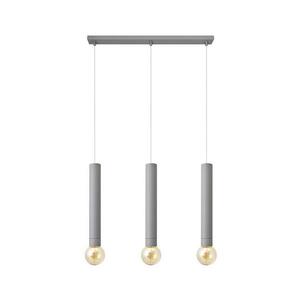 Lustră pe cablu TUBA 3xE27/15W/230V gri imagine