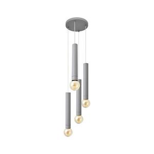 Lustră pe cablu TUBA 4xE27/15W/230V gri imagine