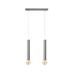 Lustră pe cablu TUBA 2xE27/15W/230V gri imagine
