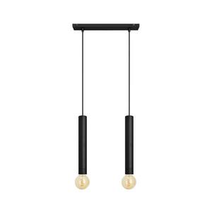 Lustră pe cablu TUBA 2xE27/15W/230V neagră imagine