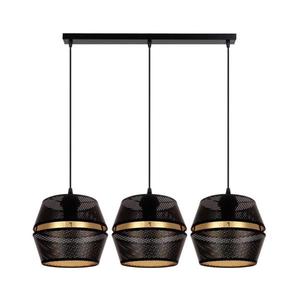 Lustră pe cablu PARIS 3xE27/60W/230V neagră/aurie imagine