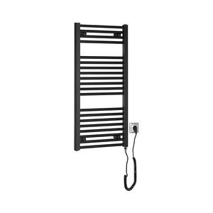 Radiator portprosop electric pentru baie Aqualine DIRECT-E 300W/230V 96 cm negru mat imagine