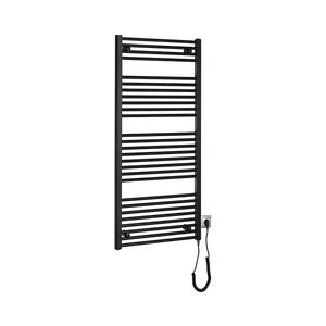 Radiator portprosop electric pentru baie Aqualine DIRECT-E 600W/230V 132 cm negru mat imagine