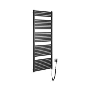 Radiator portprosop electric pentru baie Aqualine TONDI-E 800W/230V 169 cm negru mat imagine