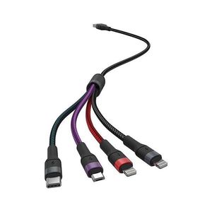 USB / USB Lightning / MicroUSB / USB-C 1, 2m multicolor imagine