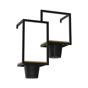 Ghiveci de flori de perete 46x36 cm negru imagine