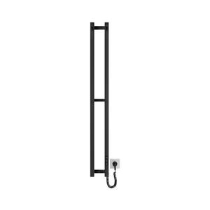 Radiator pentru baie HF SLIM 80W/230V 117x14 cm negru dreptunghiular imagine