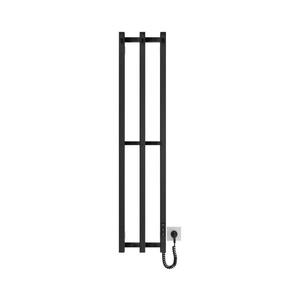 Radiator pentru baie HF SLIM 110W/230V 117x25 cm negru dreptunghiular imagine