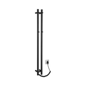 Radiator portprosop electric Sapho PAPINADO 40W/230V 120 cm negru mat imagine