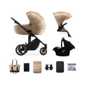 Cărucior de copii combinat 3 în 1 KINDERKRAFT SELECT PRIME 2 Premium Sandrose bej imagine