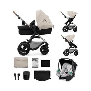 Cărucior de copii combinat 3 în 1 KINDERKRAFT MOOV 2 AIR Moonlight grey + scaun auto imagine