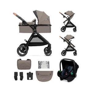 Cărucior de copii combinat 3 în 1 KINDERKRAFT ESME Sand beige + scaun auto MINK PRO imagine