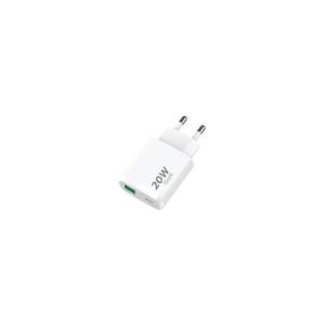 Adaptor de încărcare rapidă Winner Group 1xUSB-C + 1xUSB-A Power Delivery 20W alb imagine