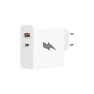 Adaptor de încărcare rapidă Winner Group 1xUSB-C + 1xUSB-A Power Delivery 45W alb imagine