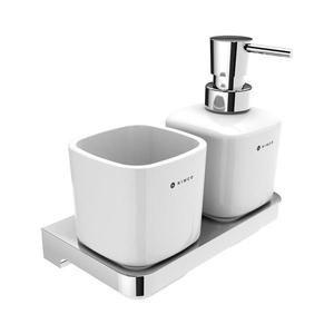 Dozator de săpun și suport de periuțe de dinți de perete NIMCO MA 2905831K-T-26 MAYA 320 mm imagine