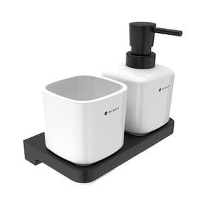 Dozator de săpun și suport de periuțe de dinți de perete NIMCO MAC 2905831K-T-90 MAYA 320 mm imagine