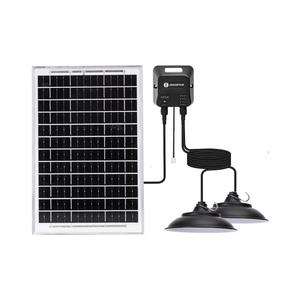 Lustră LED solară cu senzor 2xLED/35W/12V 6000 mAh 6500K d. 15 cm imagine