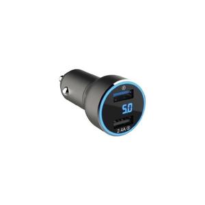 Încărcător auto cu afișaj Winner Group 2xUSB-A Power Delivery 30W negru imagine