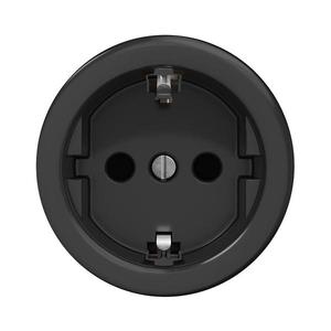 Priză de epocă fără ramă lap SCHUKO 230V/16A negru imagine