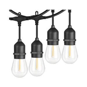 Instalație LED decorativă de exterior 20xE27/1W/230V 20 m IP65 negru imagine