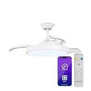 Klarstein AirFold, Ventilator de tavan inteligent, Palete retractabile, Lumină LED dimabilă, Smart imagine