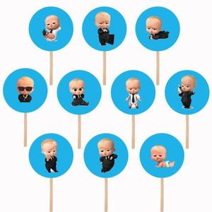 Set accesorii brioșe/ tort, 30 buc, tematica Baby Boss Tip 2, Photo Paper Glossy imagine