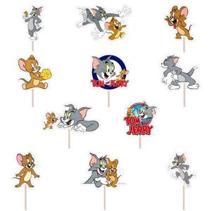 Set accesorii brioșe/ tort, 11 buc, tematica Tom & Jerry, Photo Paper Glossy imagine