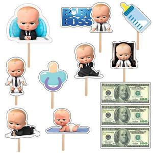Set accesorii brioșe/ tort, 12 buc, tematica Baby Boss Tip 1, Photo Paper Glossy imagine
