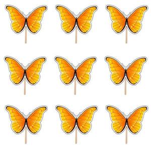 Set accesorii brioșe/ tort, 30 buc, tematica Fluturi Tip 5, Photo Paper Glossy imagine