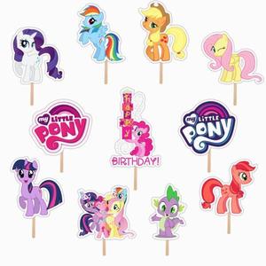 Set accesorii brioșe/ tort, 11 buc, tematica My Little Pony!, Photo Paper Glossy imagine