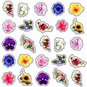 Set accesorii brioșe/ tort, 30 buc, tematica Flori diverse, Photo Paper Glossy imagine