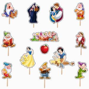 Set accesorii brioșe/ tort, 13 buc, tematica de Alba ca Zapada, Photo Paper Glossy imagine