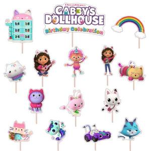 Set accesorii brioșe/ tort, 15 buc, tematica Gabbys Dollhouse, Photo Paper Glossy imagine