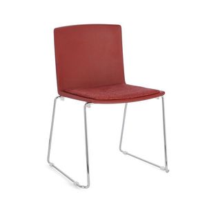 Scaun Giulia, Bizzotto, 43.5x50x79 cm, plastic/poliester/otel, rosu imagine