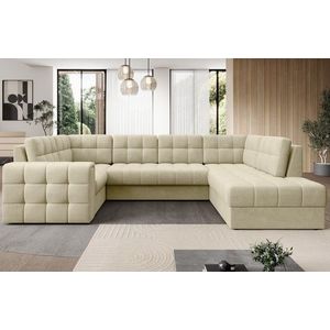 Coltar extensibil dreapta 5 locuri ELTAP, RT-04MO, Blewett, 299x198x82 cm, lemn/poliester, bej imagine