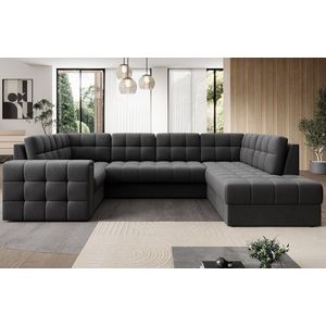 Coltar extensibil dreapta 5 locuri ELTAP, RT-06SO, Blewett, 299x198x82 cm, lemn/poliester, gri inchis imagine
