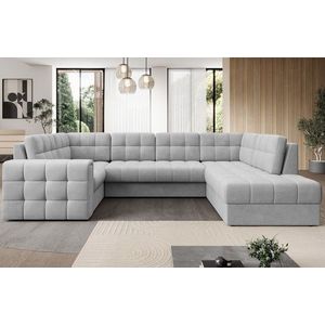 Coltar extensibil dreapta 5 locuri ELTAP, RT-84MO, Blewett, 299x198x82 cm, lemn/poliester, gri deschis imagine