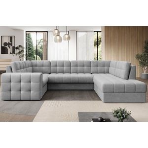 Coltar extensibil dreapta 5 locuri ELTAP, RT-85MO, Blewett, 299x198x82 cm, lemn/poliester, gri deschis imagine