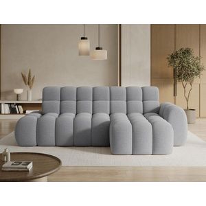 Coltar extensibil stanga 3 locuri ELTAP, Ceedro, 283x165x98 cm, lemn/poliester, gri deschis imagine