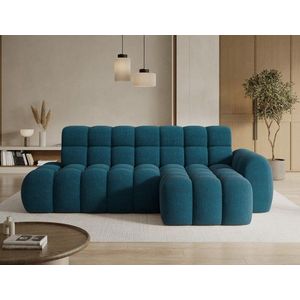 Coltar extensibil stanga 3 locuri ELTAP, Ceedro, 283x165x98 cm, lemn/poliester, albastru inchis imagine
