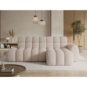Coltar extensibil stanga 3 locuri ELTAP, Ceedro, 283x165x98 cm, lemn/poliester, bej imagine