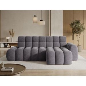 Coltar extensibil stanga 3 locuri ELTAP, Ceedro, 283x165x98 cm, lemn/poliester, gri imagine