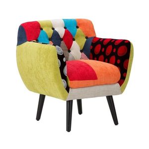 Fotoliu Imperial New, Mauro Ferretti, 71 x 63 x 78 cm, lemn de pin/poliester, multicolor imagine