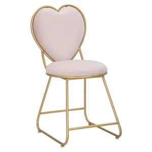 Scaun Heart, Mauro Ferretti, 37x47x80 cm, fier/textil, roz imagine