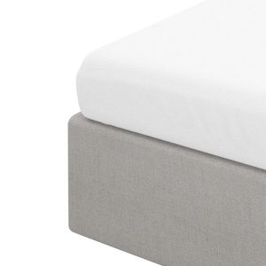 Cearceaf de pat cu elastic Danielle, Homla, 180x200 cm, bumbac satinat, alb imagine