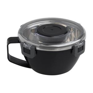 Cutie pentru pranz cu capac etans si maner, Brandani, 850 ml, polipropilena/inox, negru imagine