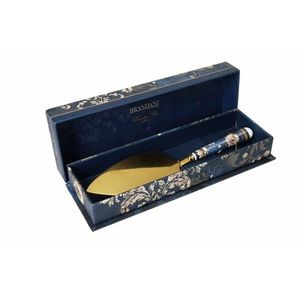 Paleta pentru servit tort Blue Danube Gold, Brandani, inox, maner ceramic imagine